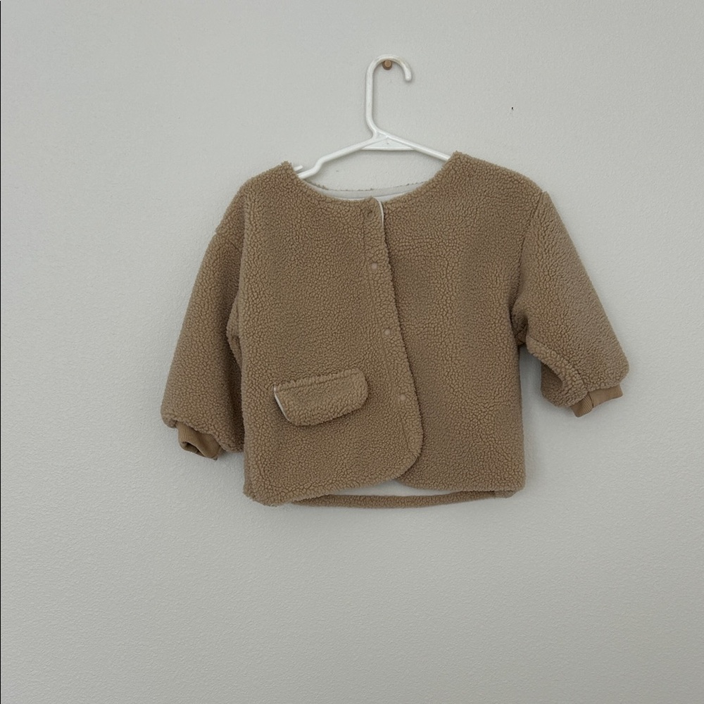 Cozy Teddy Sherpa Jacket - Camel